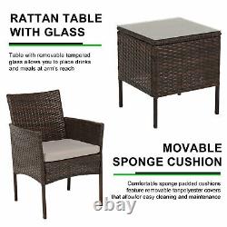 Rattan Wicker Garden Furniture Set Chairs Coffee Table Patio Outdoor Conservator