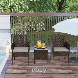 Rattan Wicker Garden Furniture Set Chairs Coffee Table Patio Outdoor Conservator