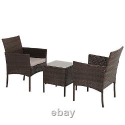 Rattan Wicker Garden Furniture Set Chairs Coffee Table Patio Outdoor Conservator