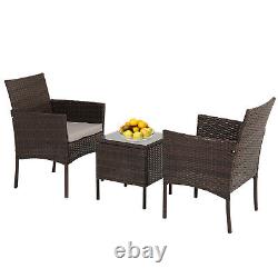 Rattan Wicker Garden Furniture Set Chairs Coffee Table Patio Outdoor Conservator