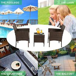 Rattan Wicker Garden Furniture Set Chairs Coffee Table Patio Outdoor Conservator