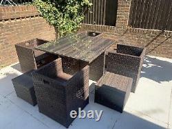 Rattan cube garden furniture