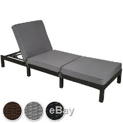 Rattan day bed chair sun lounger recliner garden furniture patio terrace