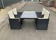 Rattan Garden Furniture Dining Table And 4 Chairs Set And Cushions Clearance