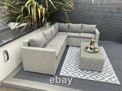 Rattan garden furniture grey