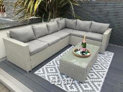 Rattan garden furniture grey