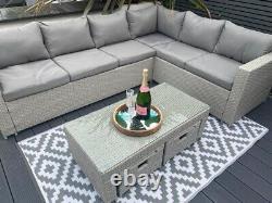 Rattan garden furniture grey