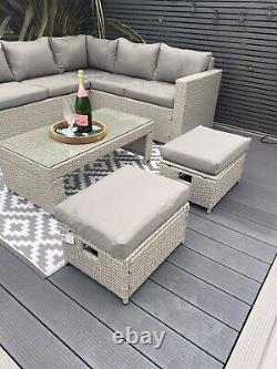 Rattan garden furniture grey