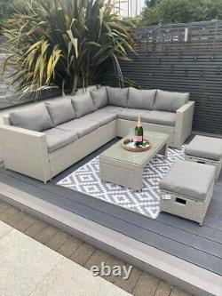 Rattan garden furniture grey