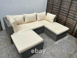 Rattan garden furniture lounge corner sofa