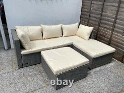 Rattan garden furniture lounge corner sofa