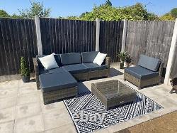 Rattan garden furniture patio corner sofa set