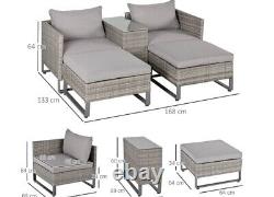 Rattan garden furniture set 5 Piece