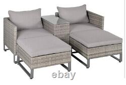 Rattan garden furniture set 5 Piece