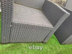 Rattan garden furniture set 7 pieces. 2 armchairs, 1 two seater, 1 three seater