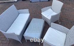 Rattan garden furniture set Grey