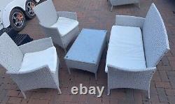 Rattan garden furniture set Grey