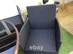 Rattan garden furniture set Table, 2 Chairs 1 Bench Excellent Condition