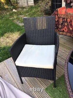 Rattan garden furniture set Table, 2 Chairs 1 Bench Excellent Condition