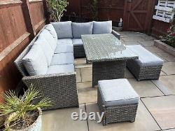 Rattan garden furniture set used