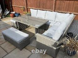 Rattan garden furniture set used