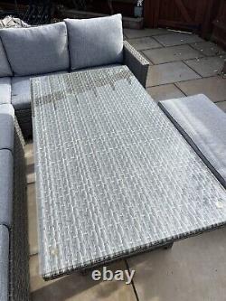 Rattan garden furniture set used