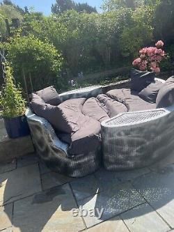 Rattan garden furniture set used BUYER COLLECTS IN PERSON + Water Proof Cover