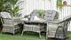 Rattan Garden Furniture Sofa Set Grey