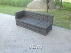 Rattan right single arm 3 seater lounge sofa outdoor garden furniture