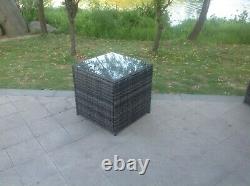 Rattan side coffee table Outdoor Garden Furniture patio furniture grey