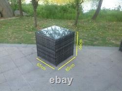 Rattan side coffee table Outdoor Garden Furniture patio furniture grey