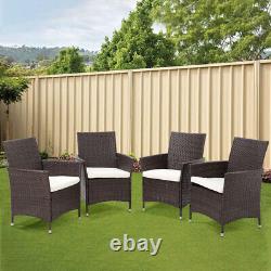 Rattan with Parasol Hole Table Cushion Chairs Outdoor Garden Patio Furniture UK