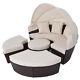 Round Garden Sofa Bed Garden Patio Furniture Set Daybed Sun Island Lounge Uk