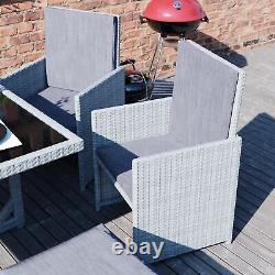 SALE Cuba 8 Seater Rattan Set Garden Furniture DAMAGED Grey