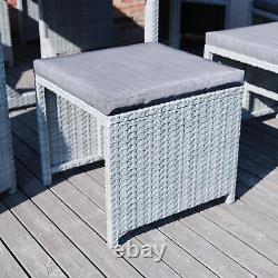 SALE Cuba 8 Seater Rattan Set Garden Furniture DAMAGED Grey