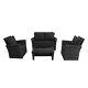 Sfs009 Rattan Garden Sofa Furniture Set 4 Seater Armchairs Table Free Cover