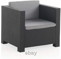Shaf Plastic Rattan Garden Furniture Outdoor 4pcs Patio Sofa Set Chairs Table