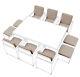 Stone 16 Piece Cushion Set For 10 Seater Rattan Garden Furniture Dining Cube