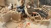 Swing Rattan Weaving Chair Production Process Chinese Traditional Skills Factory