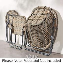 TOBS Original Bistro Set Rattan Garden Furniture 2 Chairs+Coffee Table Grey/Clay