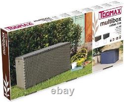 Toomax Multibox Rattan 420L Anthracite Garden Furniture Storage Box Deck Box