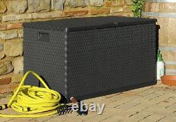 Toomax Multibox Rattan 420L Anthracite Garden Furniture Storage Box Deck Box