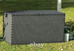 Toomax Multibox Rattan 420L Anthracite Garden Furniture Storage Box Deck Box