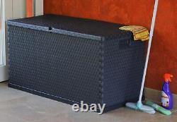 Toomax Multibox Rattan 420L Anthracite Garden Furniture Storage Box Deck Box