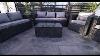 Vancouver 7 Seater Rattan Garden Sofa Set In Black Furniture Maxi