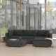 Vidaxl 5x Garden Lounge Set With Cushions Poly Rattan Black Outdoor Sofa Sets
