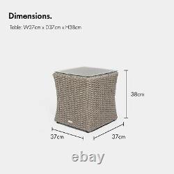 VonHaus Rattan Bistro Set Stacking Wicker Weave Outdoor Garden Furniture