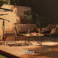 VonHaus Rattan Sofa Set All Weather Wicker Outdoor Rattan Garden Furniture