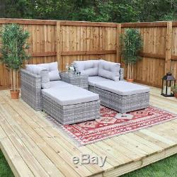 Wido Grey Rattan Sofa Set Wicker Garden Furniture Modular Sofa Cube Outdoor
