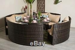 Yakoe Monaco round 8 Seater Patio dining set rattan garden furniture set